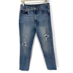 Gap True Skinny Distressed Jeans